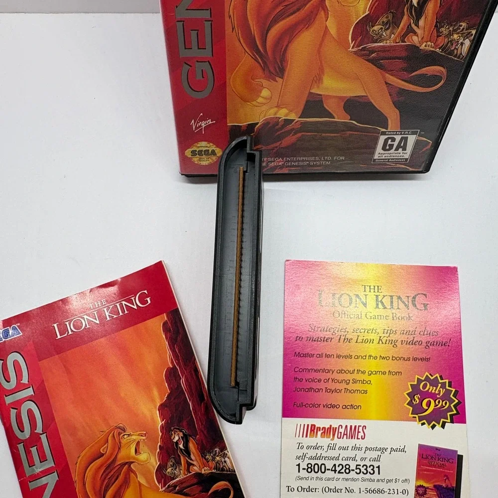 CIB Video Game Sega Genesis The Lion King Disney Virgin